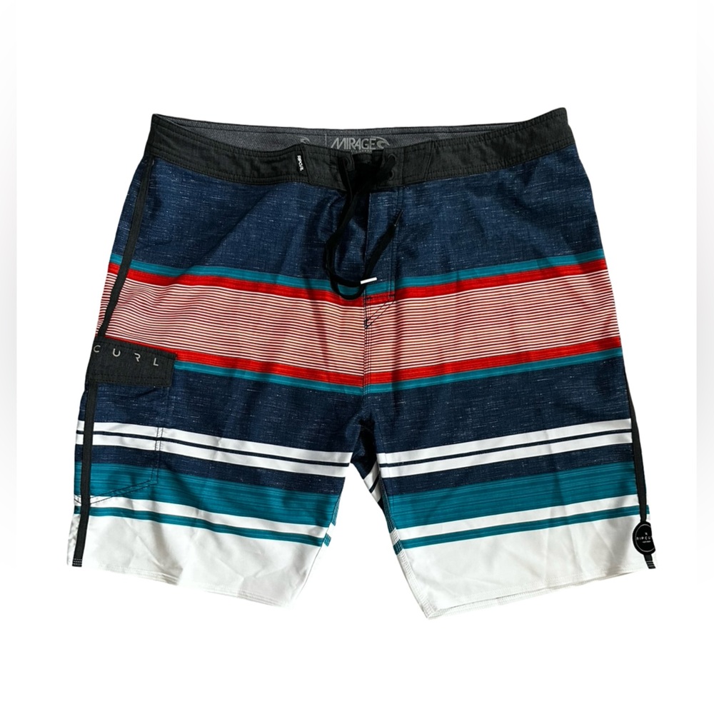 Rip Curl Mirage Board Shorts Turquoise/Red/Navy MEN’S Size 40 WAIST 41.